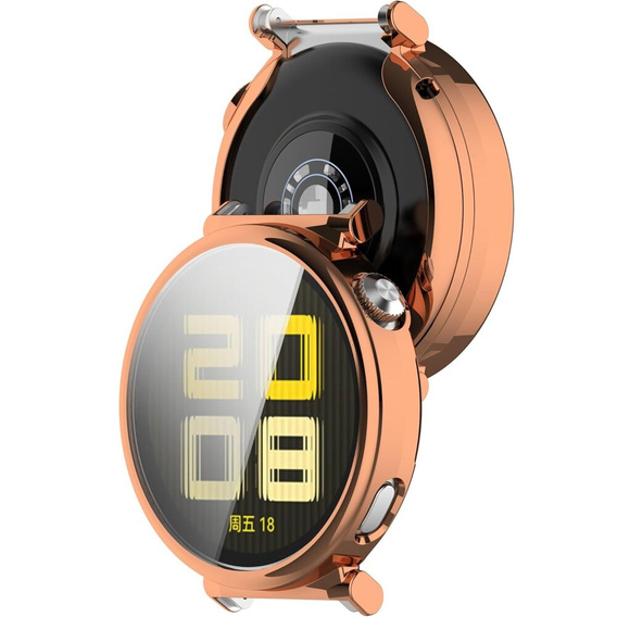 Pouzdro 2v1 s ochranou displeje pro Huawei Watch GT 5 41mm, růžové rose gold
