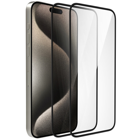 2x keramické hybridní sklo ERBORD pro iPhone 15 Pro