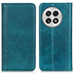 Flipové pouzdro pro OnePlus 13, Split Leather, zelené