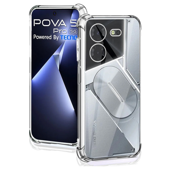 Pouzdro pro Tecno Pova 5 Pro, Dropproof, průhledné