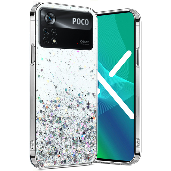Pouzdro pro Xiaomi Poco X4 Pro 5G, Glittery, průhledné