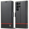 Flipové pouzdro pro Samsung Galaxy S25 Ultra, Carbon LC.IMEEKE, černé