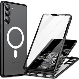 Magnetické pouzdro Dual Glass MagSafe pro Samsung Galaxy S23+ Plus, černé