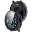 2v1 Pouzdro + tvrzené sklo pro Amazfit Active Max, tmavě modré