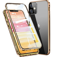 Pouzdro pro iPhone 11, Magnetic Dual Glass, zlaté