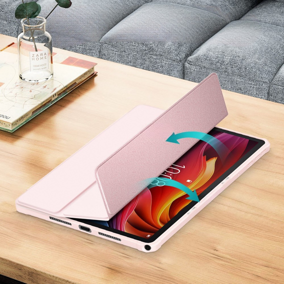 Pouzdro pro Lenovo Tab K11 Plus, Smartcase Hybrid, se slotem na stylus, růžové