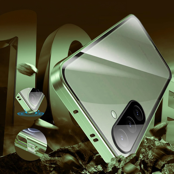 Pouzdro pro Samsung Galaxy A36, Magnetic Dual Glass, zelené