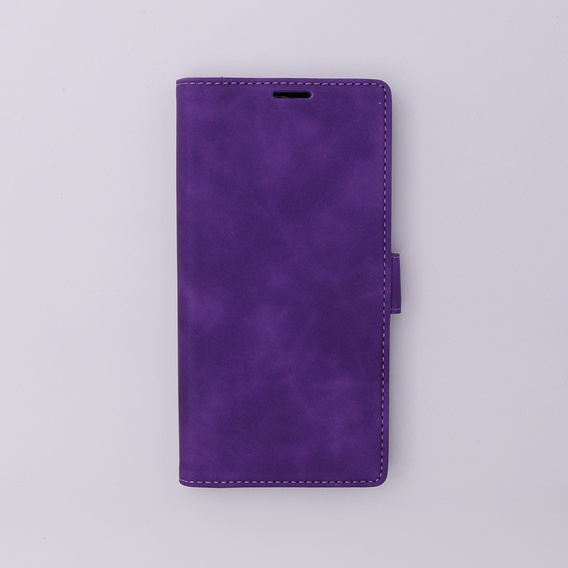 Pouzdro pro Samsung Galaxy S24 Ultra, ERBORD Vintage peněženka s klopou, fialové