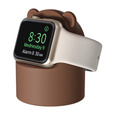 Silikonový nabíjecí stojánek pro Apple Watch 1/2/3/4/5/6/7/8/SE/Ultra, hnědý