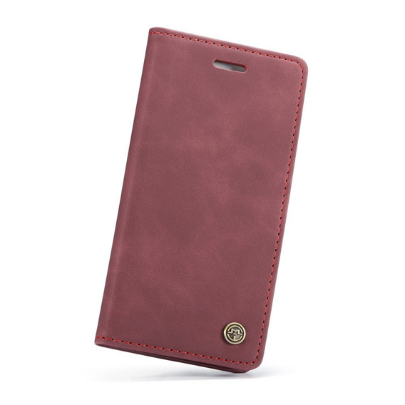 Pouzdro CASEME pro iPhone 7/8/SE 2020/SE 2022, Leather Wallet Case, kaštanové