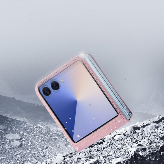 Pouzdro Dux Ducis pro Samsung Galaxy Z Flip7 5G, Bri, růžové