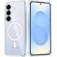 Pouzdro pro Samsung Galaxy S25+ Plus, Fusion Hybrid, pro MagSafe, průhledné + sklo na displej
