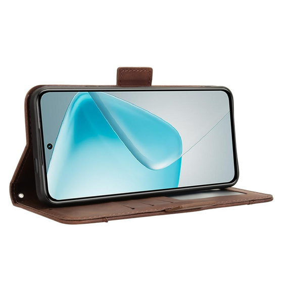 Klopové pouzdro pro Infinix Hot 50 Pro+ 4G, Card Slot, hnědé