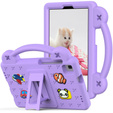 Dětské pouzdro pro Samsung Galaxy Tab A7 Lite 8.7 T220/T225, Cute Patterns, se stojánkem, fialové