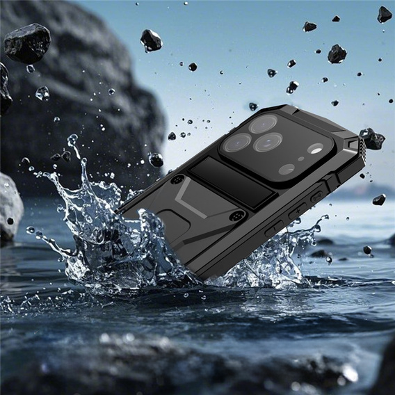 Pouzdro R-JUST s podstavcem a integrovaným sklem pro iPhone 17 Pro