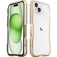 Pouzdro LUPHIE pro iPhone 15 Plus, Armor Bumper, zlaté