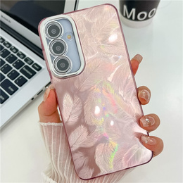 Pouzdro pro Samsung Galaxy A36 5G / A56 5G, Feather, růžové