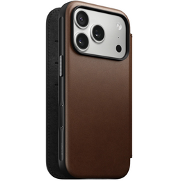 Pouzdro Nomad pro iPhone 17 Pro Max, Modern Leather Folio, hnědé