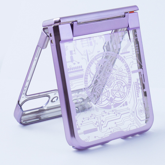 Pouzdro pro Samsung Galaxy Z Flip 5 5G, Mechanical Legend, fialové