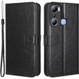 Klopové pouzdro pro Infinix Hot 20i, Crazy Horse Wallet, černé