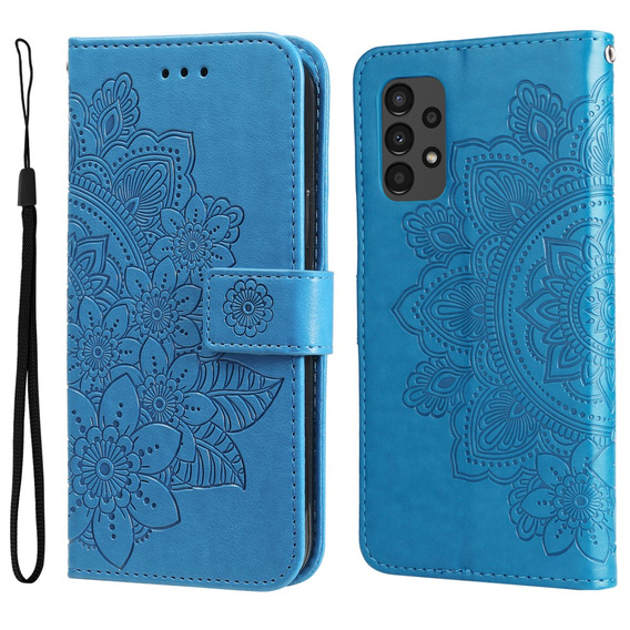 Klopové pouzdro pro Samsung Galaxy A13 4G, Mandala Flower, modré