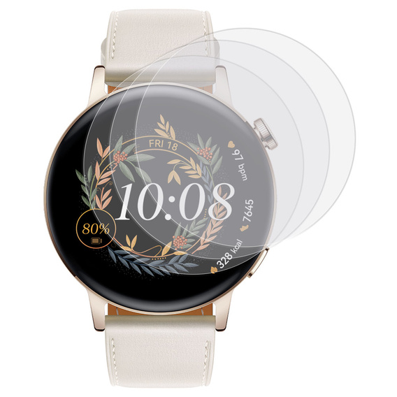 3x ERBORD Hydrogelová fólie pro Huawei Watch GT 3 42mm