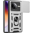 Pouzdro pro Xiaomi Poco F7 Pro, CamShield Slide, stříbrné