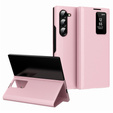 Flipové pouzdro pro Samsung Z Fold5 5G, Smart View Wallet, růžové
