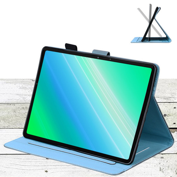 Pouzdro pro iPad 10.2" 2021/2020/2019 (9/8/7 gen.), s klopou, animal, modré