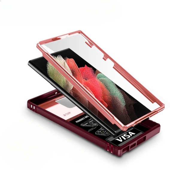 Pouzdro pro Samsung Galaxy S23 Ultra, CamShield Slide, růžové/ červené
