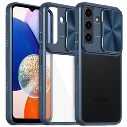 Pouzdro pro Samsung Galaxy A14 4G/5G, Slide Camera, modré