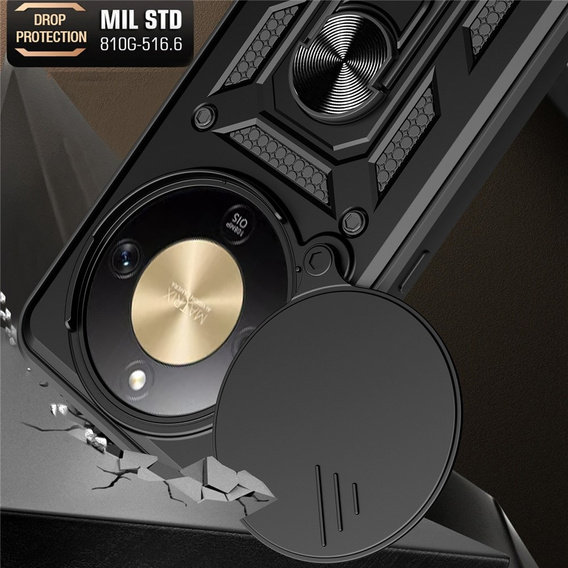 Pevné pouzdro CamShield Slide s krytem fotoaparátu a kroužkem pro Honor Magic 8 Lite