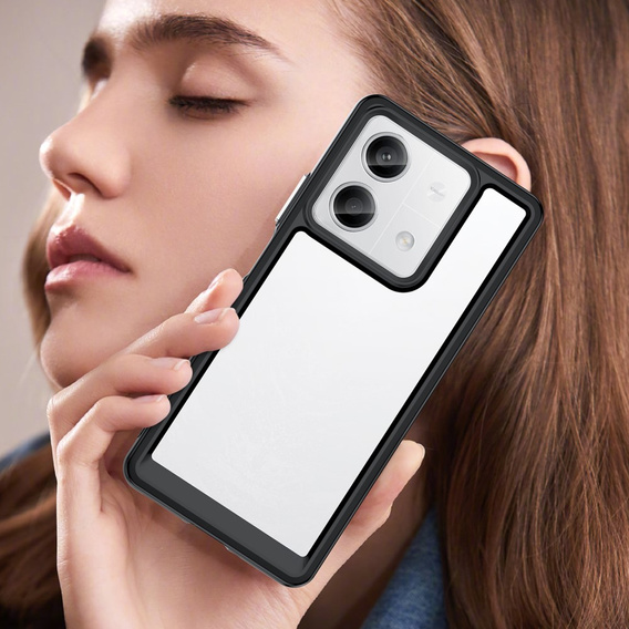 Pouzdro pro Xiaomi Redmi Note 13 5G, Fusion Hybrid, transparentní / černé