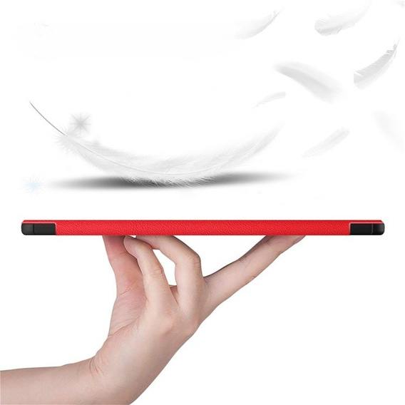 Pouzdro pro Samsung Galaxy Tab S9 Plus, Smartcase s prostorem pro stylus, červené