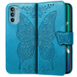 Klopové pouzdro pro Motorola Moto G52 / G82 5G, Butterfly, modré