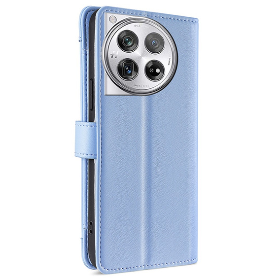 Klopové pouzdro pro OnePlus 12 5G, Wallet Zipper Pocket, modré