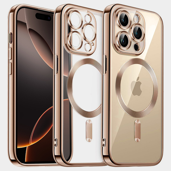 Pouzdro pro iPhone 16 Pro, Electro MagSafe, desert titanium + sklo na displej