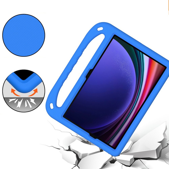 Dětské pouzdro pro Samsung Galaxy Tab S9 FE / S10 FE, s rukojetí, modré