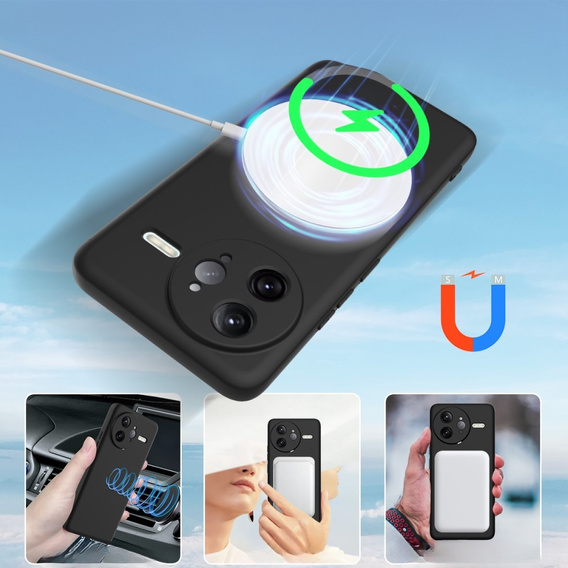 Pouzdro pro Xiaomi Poco F7 Ultra, Silicone MagSafe, černé