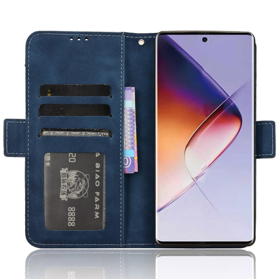 Klopové pouzdro pro Infinix Note 40 Pro Plus, Card Slot, námořnicky modré