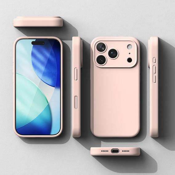 Pouzdro Ringke pro iPhone 17 Pro Max, silikonové magnetické pouzdro MagSafe, Pink Sand