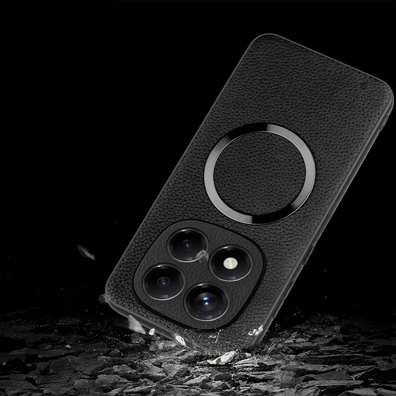Pouzdro pro Xiaomi Redmi Note 14 Pro 5G, Leather Hybrid MagSafe, černé