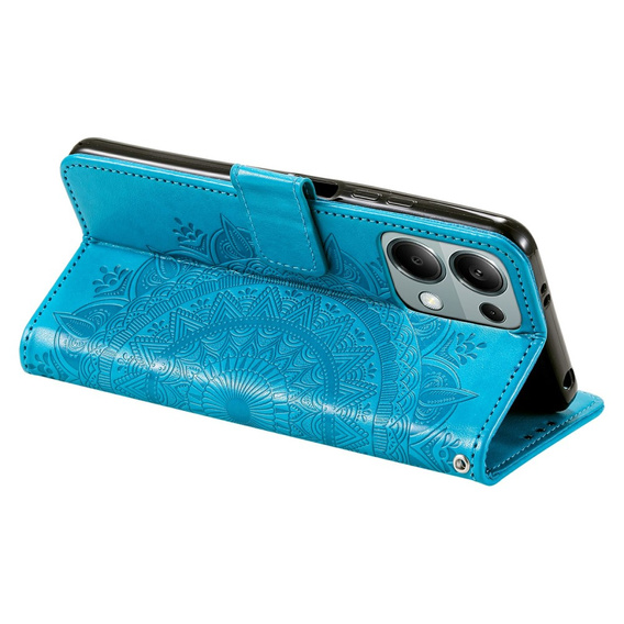 Klopové pouzdro pro Xiaomi Redmi Note 13 Pro 4G / Xiaomi Redmi Note 14S / Xiaomi Poco M6 Pro 4G, Mandala, modré
