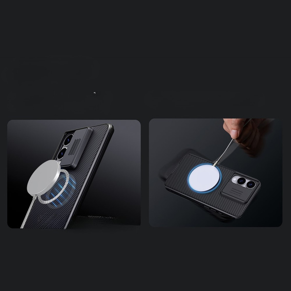 Pouzdro Nillkin pro Samsung Galaxy S25 Edge, CamShield Pro MagSafe, černé