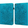 Pouzdro s klopou pro Samsung Galaxy Tab A8 10.5 SM-X200 SM-X205, flower, modré