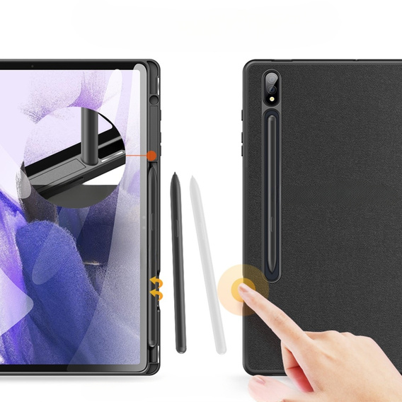 Pouzdro pro Samsung Galaxy Tab S9+ 12.4", Dux Ducis Domo, černé