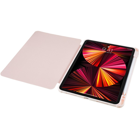 Pouzdro pro iPad Pro 12.9" 2022/2021/2020 (6/5/4 gen.), Smartcase Hybrid, se slotem na stylus, růžové