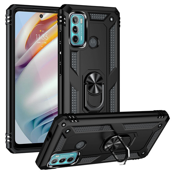 Pancéřové pouzdro pro Motorola Moto G60, Nox Case Ring, černé