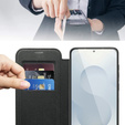 Klopové pouzdro pro Samsung Galaxy S25 Edge, RFID Wallet MagSafe CamShield, černé
