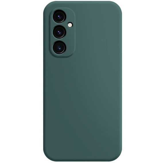 Pouzdro pro Samsung Galaxy A25 5G, Silicone Lite, tmavě zelené + 9H sklo